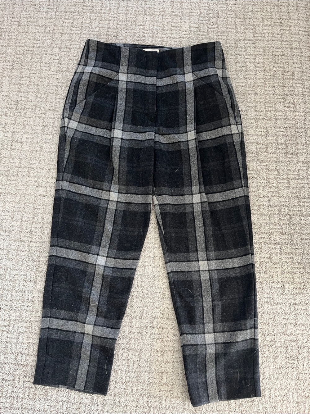 Wilfred - Black & Gray Plaid Dress Pants